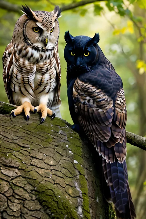 Owl and panther 