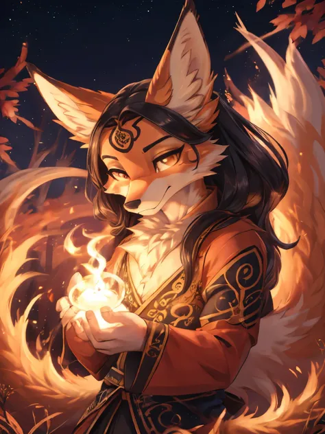 Azuna, earth bending, kitsune ears, jardin zen