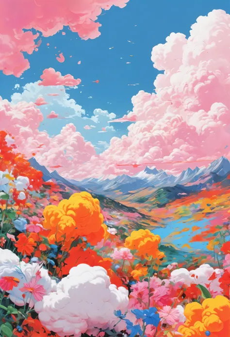 Graffiti, scribble, Comics by Petra Cortright, best quality, masterpiece, fluffy clouds artwork, Representative work, official art, Professional, Ultra intricate detailed, 8k, fluffy clouds art, colourful background 