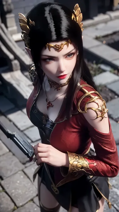 Walnut,vampire,assassin,charming,Mature,Sexy,thin,Qi bangs,long hair,Antenna bangs,double tail,高double tail,Bangs cover one eye,frightened,angry,Smile,blush,red nose,drunk,eyes straight,exquisite eyes,red lips,perfect face,Cross your arms across your chest...