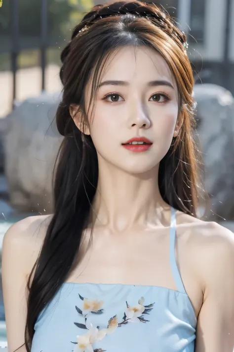 original photo,best quality),(lifelike,照片lifelike:1.3),best quality,Very detailed,masterpiece,超Detail level,illustration,1 girl,Dominant_Body,Large Breasts,Dynamic angle,World Masters Theatre,messy_long_hair,best quality,Extremely detailed CG unified 8k wa...