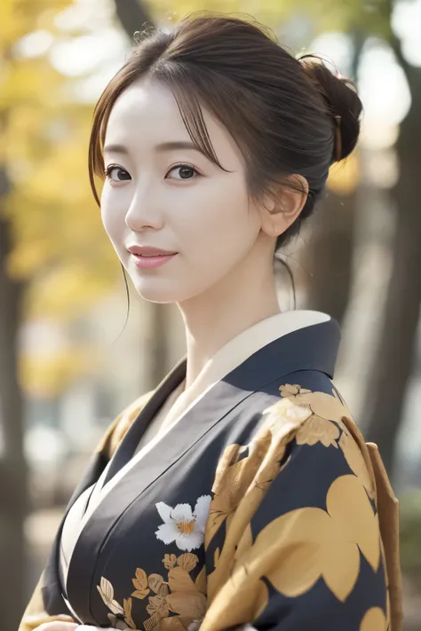 1woman, solo, close up, slender,((kimono and obi)), soft smiling, (best quality,8k,highres,masterpiece:1.3), ultra-detailed, (realistic,photorealistic,photo-realistic:1.37), portrait, cinematic, warm lighting, medium format, golden hour, dramatic shadows, ...