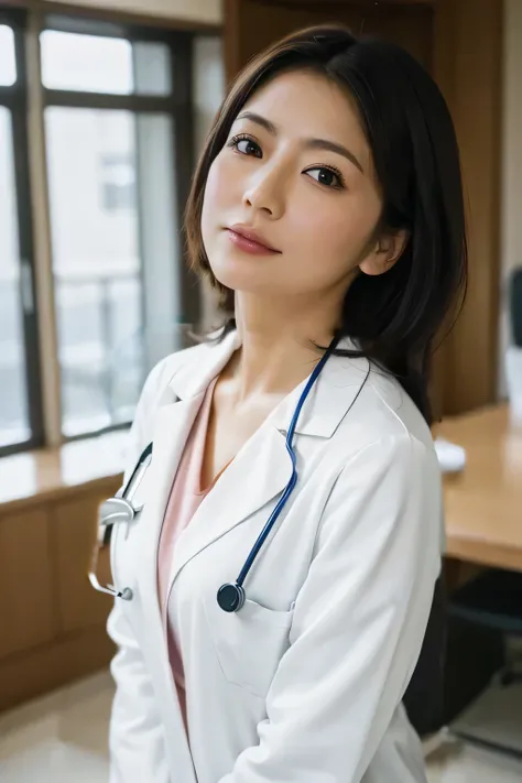 (Doctor&#39;s outfit in white coat),