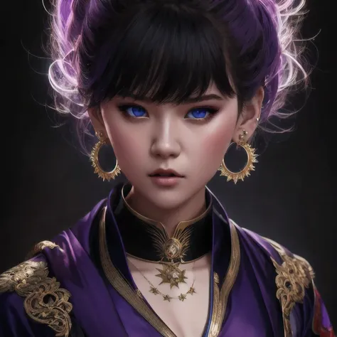 there is a 18 years old in a purple dress holding a dragon, wlop and ross tran, ross tran 8 k, fantasy art style, chengwei pan on artstation, a beautiful fantasy empress, ross tran and wlop, ruan jia and artgerm, the dragon girl portrait, ig model | artger...