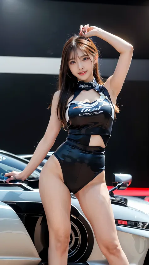 (((masterpiece，highest quality，Ultra-high resolution)))，(((極めてdetailed，超detailed，detailed)))，(((highest quality，8k，16k，super high quality)))，((Japanese，One Girl，Idol))，(Big Breasts，H Cup，Tight waist，Tight ass，length, Thin legs)，((Race queens captivate the ...