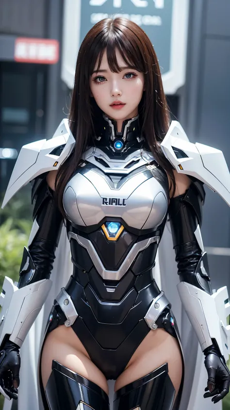  Super detailed, Advanced Details, high quality, 最high quality, high resolution, 1080P, harddisk, beautiful,(iron lady),beautifulサイボーグの女性,Mecha Girl,Battle Mode,Mecha Girl,She&#39;s wearing an Iron Man suit.,full-body shot