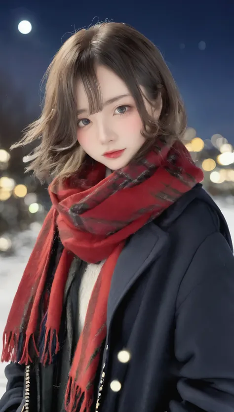 raw photos、realistic、highest quality、masterpiece、14 years old、a girl wearing a duffle coat and an onahole、luxury brand duffle co...