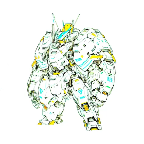 There is a picture of a robot with a big head., ferra white Mechaa, Mecha shaped like a manatee, white Mechaa, Mechaa animal, white Mecha bot, Mechaa inspired, Mecha, comic book style battleMecha, Mecha body, alexandre ferra white Mechaa, Mechaa, Mecha con...