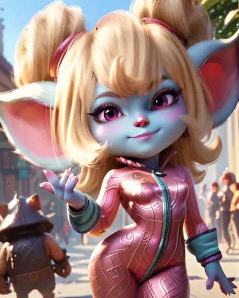 score_9, score_8_up, score_7_up, score_6_up, score_5_up, score_4_up, pink purpple yordle female, a dubious little creature getti...