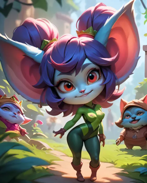 score_9, score_8_up, score_7_up, score_6_up, score_5_up, score_4_up, pink purpple yordle female, a dubious little creature getti...