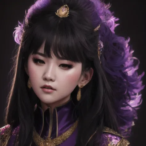 there is a 18 years old in a purple dress holding a dragon, wlop and ross tran, ross tran 8 k, fantasy art style, chengwei pan on artstation, a beautiful fantasy empress, ross tran and wlop, ruan jia and artgerm, the dragon girl portrait, ig model | artger...