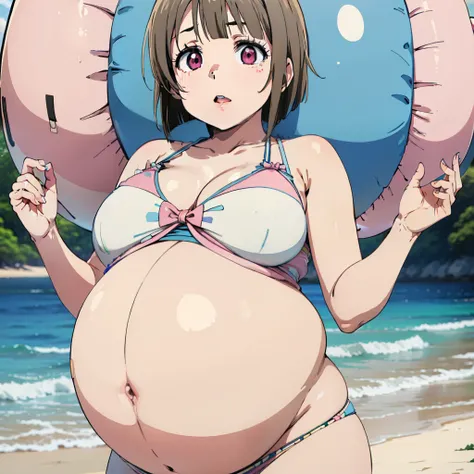 Short hair,Big Baby Bump pregnant, Japanese , Big , nipple, cum, Big Blue Balloons,16 years girl, Big pregnant Belly, Big Pregnant girl, Largest Belly of Pregnant, Huge Pregnancy, background beach,Huge 9 months Pregnancy Belly,huge belly expansion, huge be...