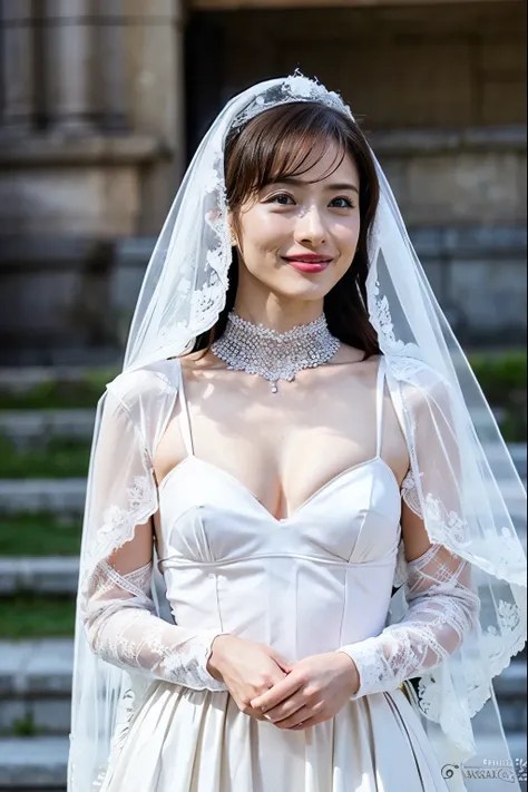 naked bride." shape, big breasts, beautiful nipples, perfect body, whole body , church wedding,  (((there were many participants...