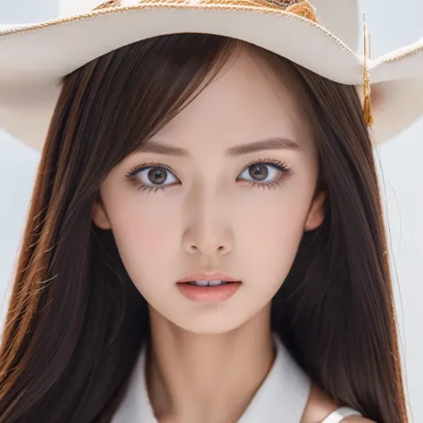 (masterpiece),(Highest image quality),top quality,(extremely detailed),4K,(8K),super detailed,detailed and beautiful eyes, Highest image quality,(beautiful),1girl,(white background),looking at view,frontal face,(cowboy shot:1.2),(teacher:1.5)