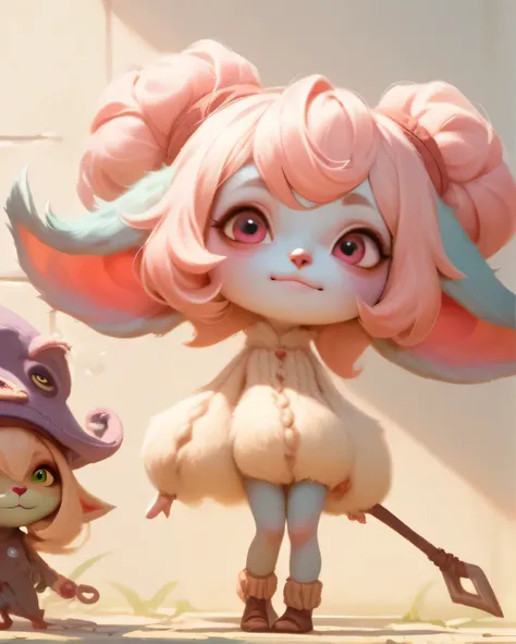 score_9, score_8_up, score_7_up, score_6_up, score_5_up, score_4_up, pink purpple yordle female, a dubious little creature getti...