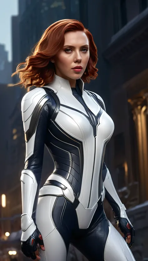 Epic Characters and Mesmerizing League of Legends Splash Art Masterpieces from ArtStation、The enigmatic Black Widow is featured in a trending piece。In a white armored suit, her long flowing hair、The rhythmic wavy patterns are carefully drawn、Adds a mysteri...