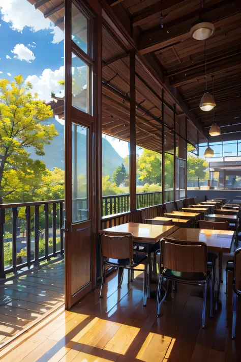 University cafeteria、Landscape only