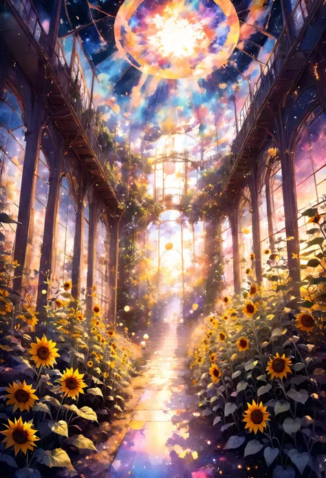 rabbit, sunflower, 辺り一面のsunflowerのひまわり畑, masterpiece, best quality, hyper detailed, insanely detailed, full-hd, 16k, absurdres, ...