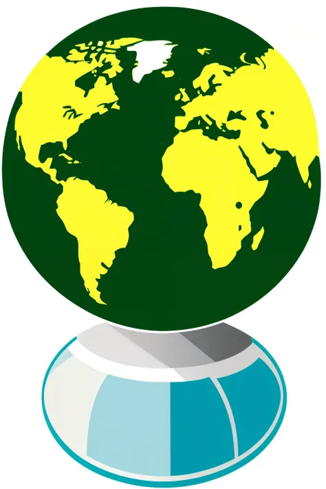 
2.simple world globe silhouette icon. 

all this can be small icons of green silhouettes and white background