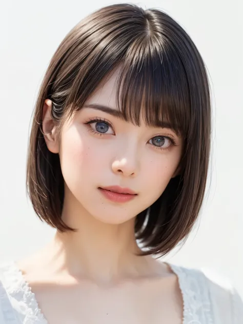 (SFW:1.8、masterpiece, best quality),1 girl, Solitary, hyper Practical, Practical,Practical, looking at the audience, Light brown eyes:1.4,Brunette bob short hair with highly detailed shiny hair, Very exquisite and beautiful colorful clothing:1.4, Lebangas:...