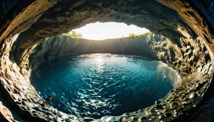 scenery, ultra detailed, 8k, abyss, in the abyss, in the sea, bubble, deep blue, viewer cant see the ocean floor, blue, real, raw photo