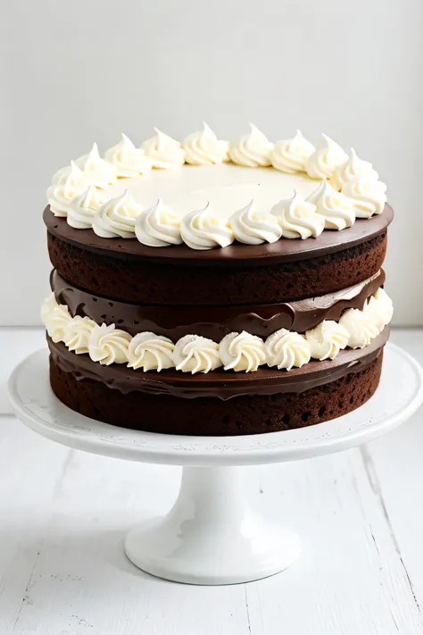 chocolate cake white background