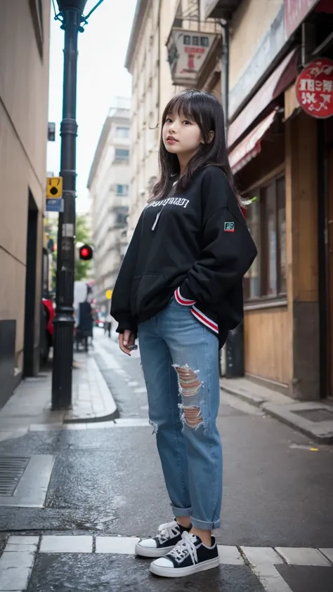 highest quality, Detailed Background, girl, ,EUR_street, random_wear,