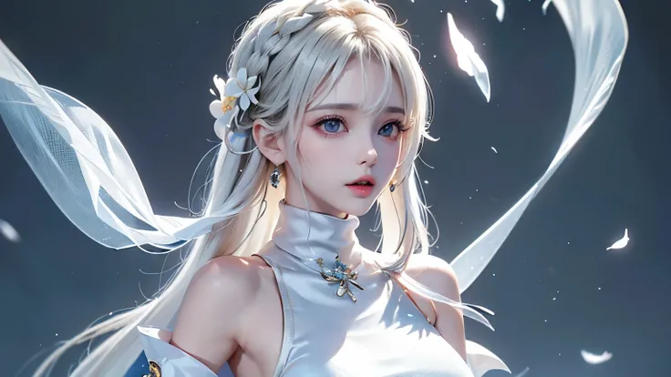 ((Bust up picture))((masterpiece:1.5、8k、Portraiture、Photorealistic and very detailed CG、Very detailed、Particle Effects、Dynamic Effects、Written boundary depth、Cinematic Light、Lens flare、Ray Tracing、Tabletop、Realistic:1.4、超A high resolution:1.2、Realistic、Rea...