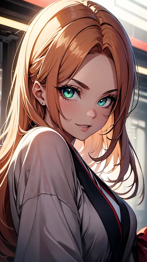 (1girl:1.3), Masterpiece, Best quality, amazing beauty, [[3D]], 4K, absurdres, finely detail, super detailed eye, perfect anatomy, official art, cinematic lighting, BREAK, foret, river, midnight, silky long hair, forehead, colored tips, orange hair, super ...