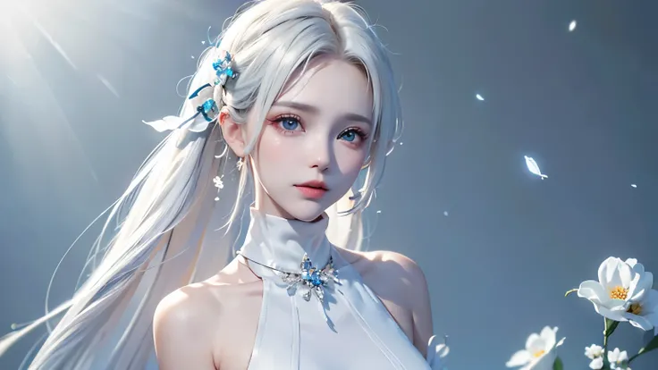((Bust up picture))((masterpiece:1.5、8k、Portraiture、Photorealistic and very detailed CG、Very detailed、Particle Effects、Dynamic Effects、Written boundary depth、Cinematic Light、Lens flare、Ray Tracing、Tabletop、Realistic:1.4、超A high resolution:1.2、Realistic、Rea...