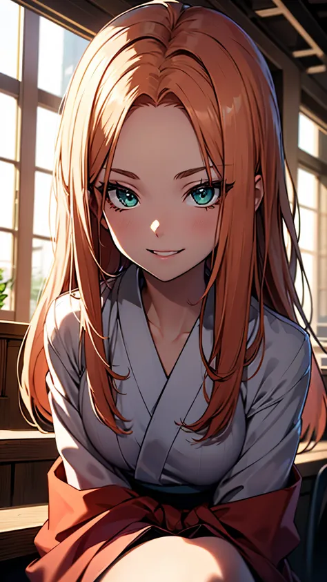 (1girl:1.3), Masterpiece, Best quality, amazing beauty, [[3D]], 4K, absurdres, finely detail, super detailed eye, perfect anatomy, official art, cinematic lighting, BREAK, foret, river, midnight, silky long hair, forehead, colored tips, orange hair, super ...