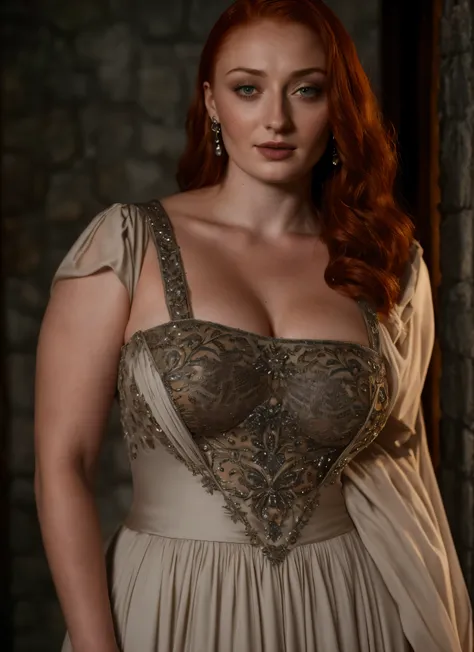 face of sophie turner, sansa stark played by sophie turner, the de facto lady of the eyrie, is a 40-year-old mature queen with a...