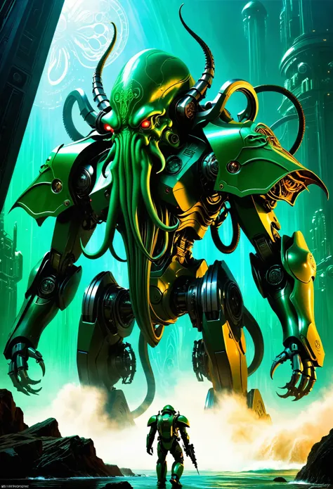 Cthulhu，Science Fiction，Futurism，mechanical，Metal，Mecha