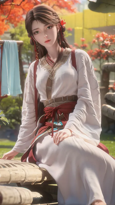 A beautiful young woman,Long hair,Wearing pajamas,Sitting on the bed,barefoot,Wearing a dress,Side-lying,Cross-legged,Full body shot,(Best picture quality,4k,8k,high-definition,excellent work:1.2),Ultra Detail,(Realistic,Realistic,Realistic:1.37),Delicate ...