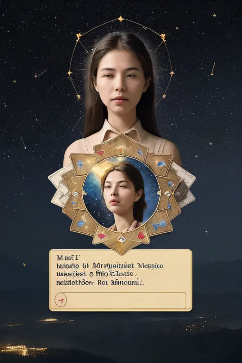 ((Best quality)), ((masterpiece)), (detailed), relationship with mom, 3 meetings using metaphorical cards and constellations