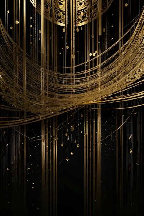 Abstract black and gold background Luxury, gotic black and gold background. Luxury wallpaper