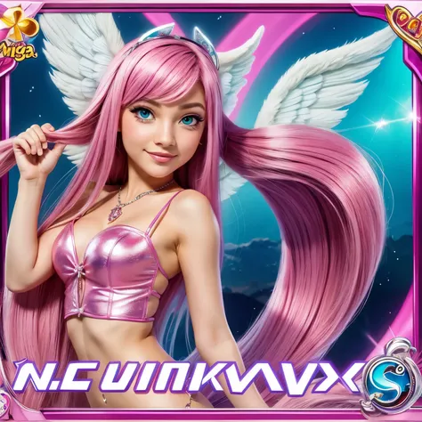 Logo rosa com o nome Winx Angel