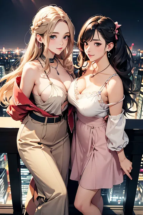 highest quality、High resolution、Detailed Background、(Beautiful face in every detail:1.4)、Anatomically correct、(Detailed facial expressions)、(Detailed eyes:1.2)、Teenage beauty、(Highly detailed face:1.4)、(Huge breasts:1.3)、Cute hair colour、Braided long hair、...