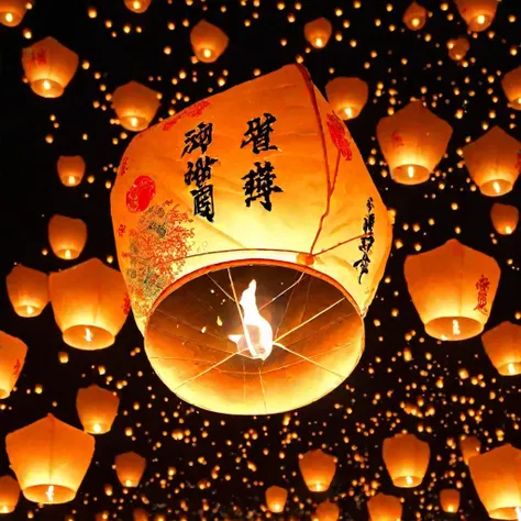 孔明灯 许愿灯 纸灯 Kongming lantern