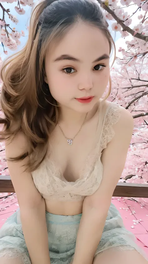 (super highest quality:1.3) (very realistic, Photoreal:1.3), (Realistic and very high quality:1.3), soft light, (brown hair, 1 girl, highly detailed eyes and face, beautifully detailed nose, thin and beautiful eyes, Pure beauty, cute, young, (smaller and f...