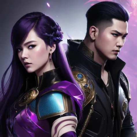 (((Disgusted look)))there is a 18 years old in a purple dress holding a dragon, wlop and ross tran, ross tran 8 k, fantasy art style, chengwei pan on artstation, a beautiful fantasy empress, ross tran and wlop, ruan jia and artgerm, the dragon girl portrai...