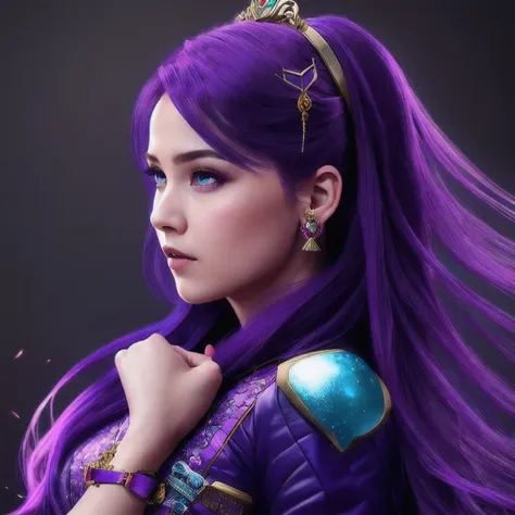 a 18 years old in a purple dress holding a dragon, wlop and ross tran, ross tran 8 k, fantasy art style, chengwei pan on artstat...