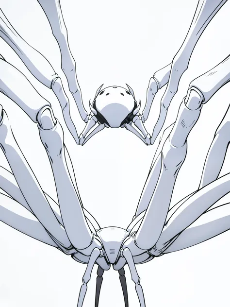 (white latex spider legs,white background),close-up,4k,hd