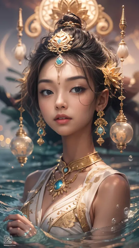 (32k:1.5, highest quality, masterpiece, Ultra-high resolution), (Outdoors at night, Dramatic moonlight:0.9, Mysterious World:1.2, Expressions of sadness:1.0), Side Shot, Fractal Art:1.3, Perfect dynamic composition:1.3, Very detailedな肌と顔の質感:1.3, Dynamic fl...