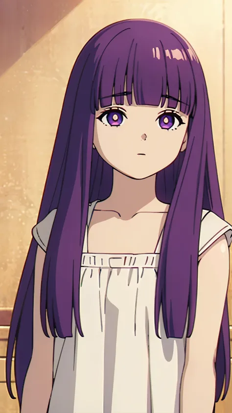 1girl, fern, long hair, hair ornaments, white camisole, upper body, looking at viewer, ((masterpiece)), (extremely detailed CG unity 8k wallpaper), best quality, cinematic lighting, detailed background, beautiful detailed eyes, bright pupils, (an extremely...