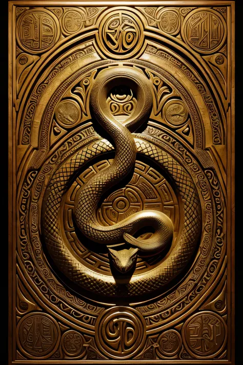 Artwork depicting the mystical symbolism of snakes in ancient cultures, portraying them as symbols of hidden powers and mysteries