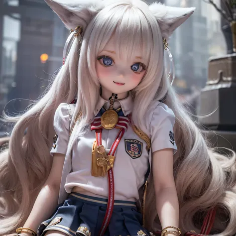 (highest quality, High resolution, Realistic:1.37),Very detailed, Beautiful details,Beautiful lip detail,Very detailed目と顔,Long eyelashes,One Girl,Sharp focus,Vibrant colors,Soft lighting,Fenrir Girls,Big Breasts,Fantasy elements,Snow Scene,ice magic,Flowin...