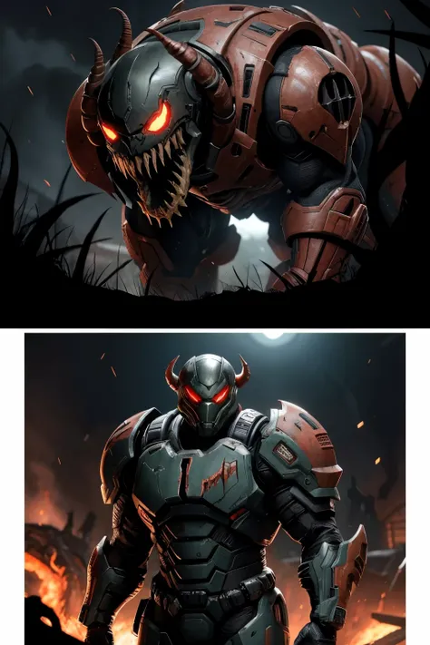 DOOM SLAYER WITH VENOM SYMBION