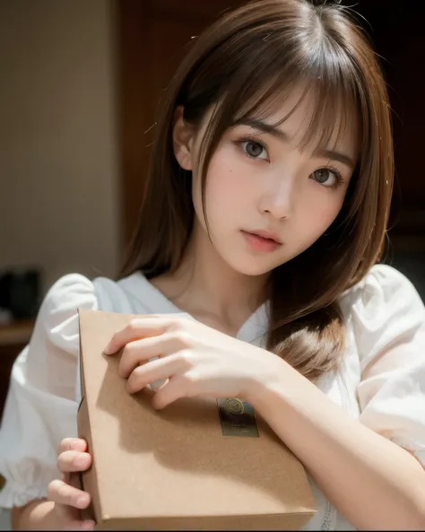 Highest quality, Face Focus, Soft Light, Ultra-high resolution, (Realistic:1.4), RAW Photos,
1 Japanese girl, alone, cute, (pupil, Light in your eyes),  Beautiful face in every detail, (Small box),(High resolution detail of human skin texture),
(Long Hair)...