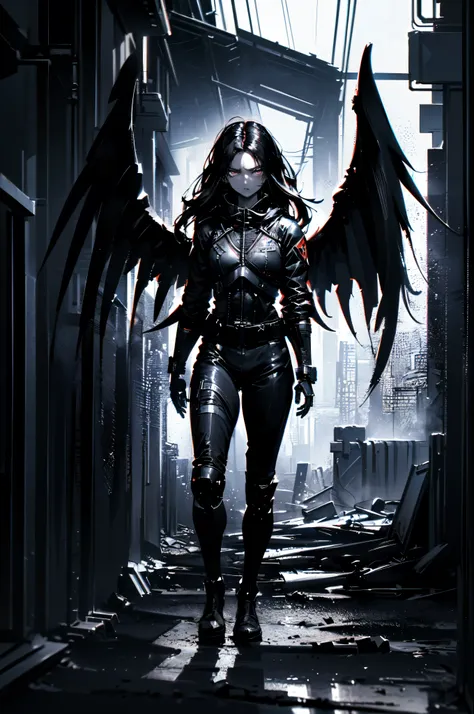 ((((stealthy sophisticated))), 1girl, silhouette, flight, (((gargoyle wings, wingsuit:0.9))), dark eyes, pale skin, ((black hair...